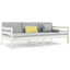 daybed uden madras 80x200 cm massivt fyrretræ hvid
