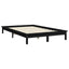 sengeramme 120x200 cm massivt fyrretræ sort
