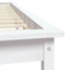 sengeramme 150x200 cm King Size massivt fyrretræ hvid