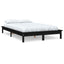sengeramme 160x200 cm massivt fyrretræ sort