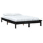 sengeramme 180x200 cm massivt fyrretræ sort