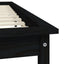 sengeramme 180x200 cm massivt fyrretræ sort