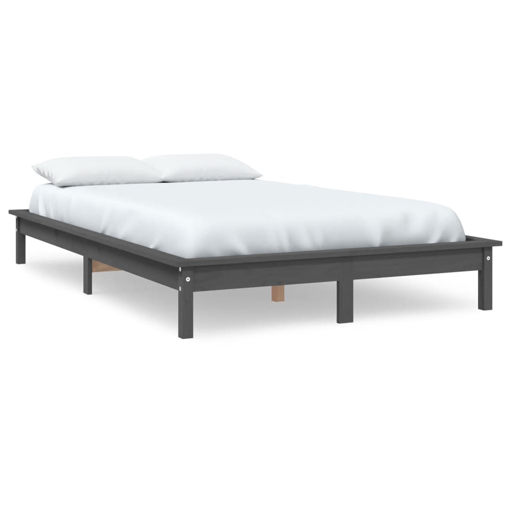 sengeramme 120x190 cm Small Double massivt fyrretræ grå