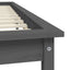 sengeramme 120x190 cm Small Double massivt fyrretræ grå