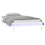 sengeramme med LED-lys 100x200 cm massivt træ hvid