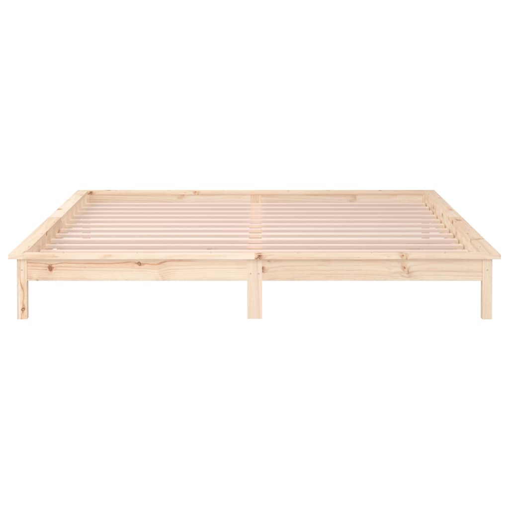 sengeramme med LED 180x200 cm super kingsize massivt træ