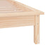 sengeramme med LED 75x190 cm Small Single massivt træ