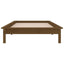 sengeramme m. LED-lys 75x190 cm Small Single massivt træ brun
