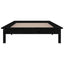 sengeramme med LED-lys 90x190 cm Single massivt træ sort