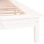 sengeramme med LED-lys 120x190 cm Small Double massivt træ hvid