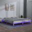 sengeramme med LED-lys 120x190 cm Small Double massivt træ hvid