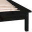 sengeramme med LED-lys 120x190 cm Small Double massivt træ sort
