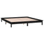 sengeramme med LED-lys 140x190 cm massivt træ sort
