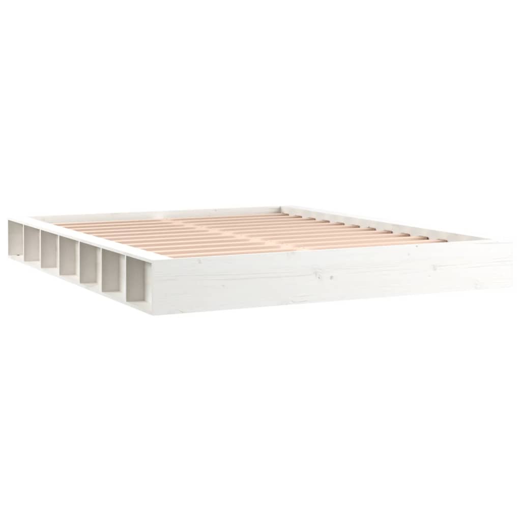 sengeramme 120x200 cm massivt træ hvid