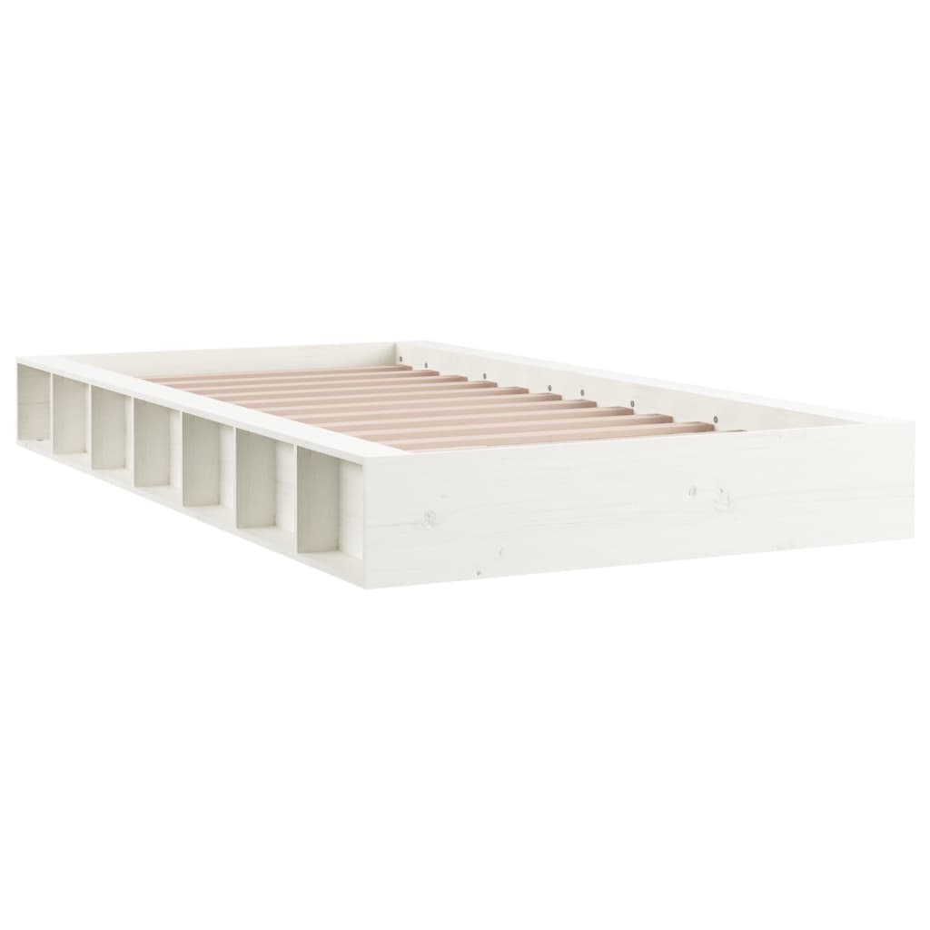 sengeramme 140x190 cm massivt træ hvid