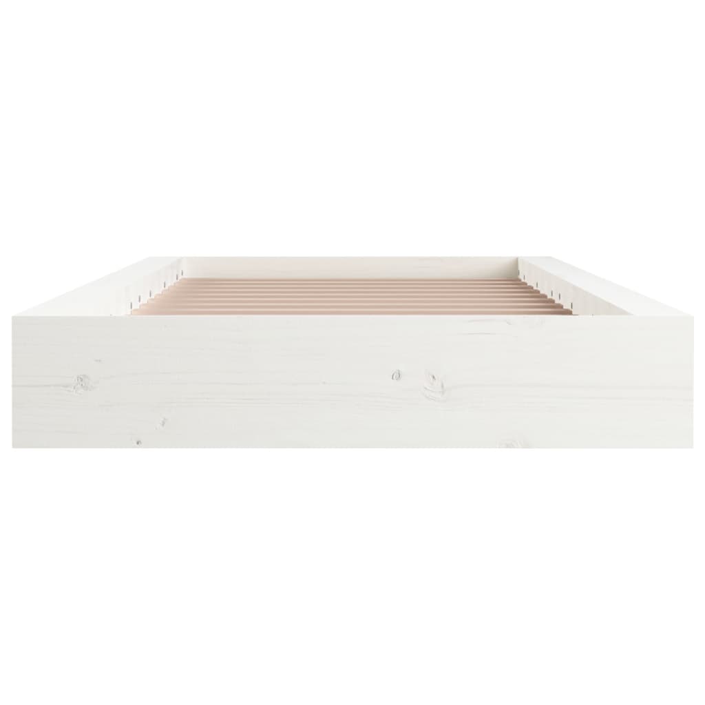 sengeramme 140x190 cm massivt træ hvid
