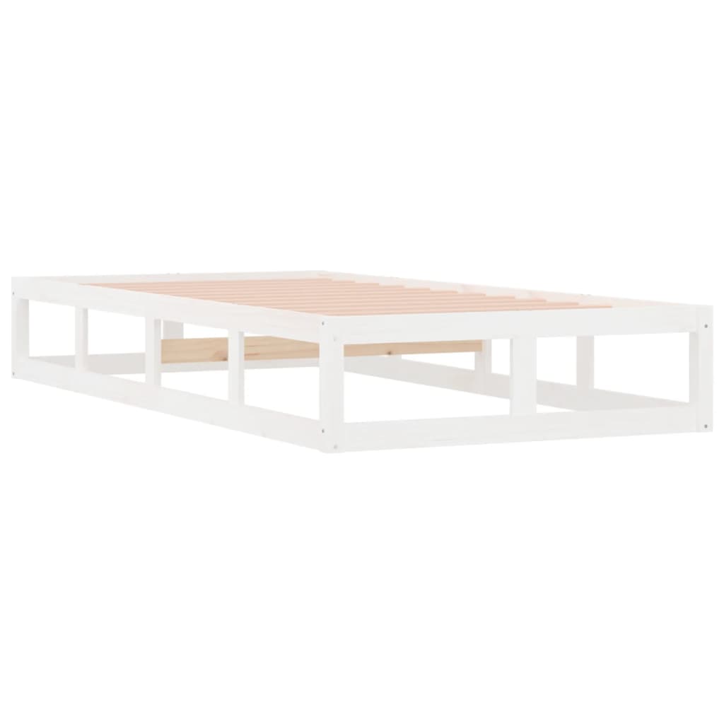 sengeramme 90x200 cm massivt træ hvid