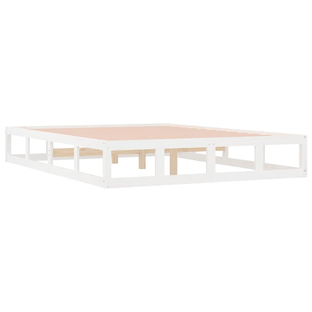 sengeramme 120x200 cm massivt træ hvid
