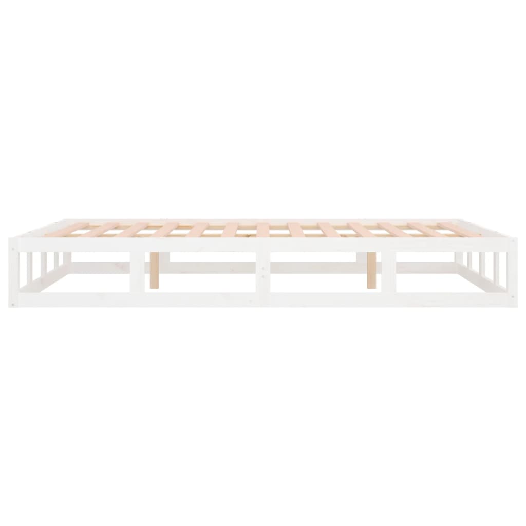 sengeramme 160x200 cm massivt træ hvid
