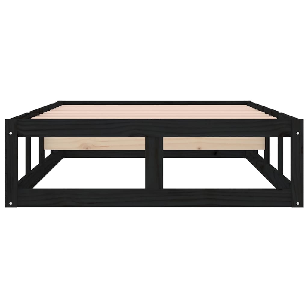 sengeramme 75x190 cm Small Single massivt træ sort