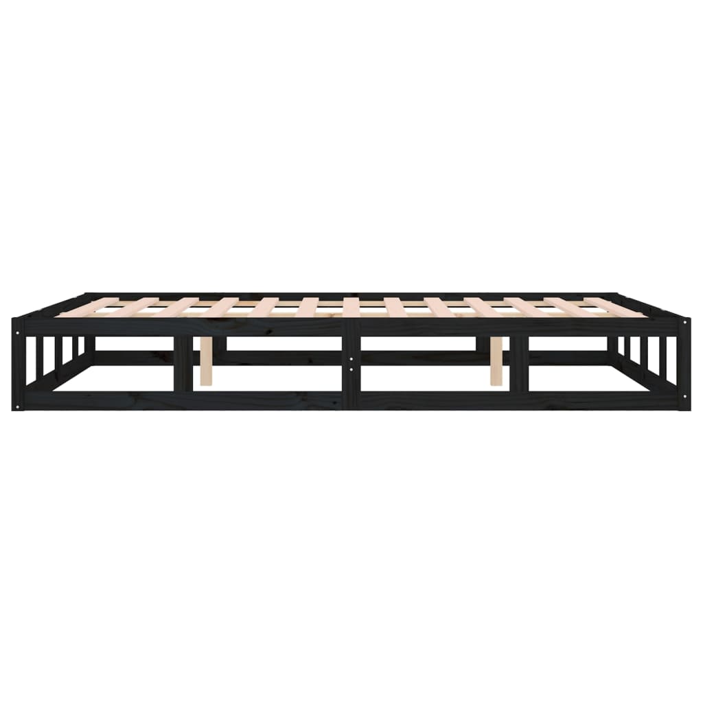 sengeramme 120x190 cm Small Double massivt træ sort