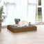 hundeseng 61,5x49x9 cm massivt fyrretræ gyldenbrun