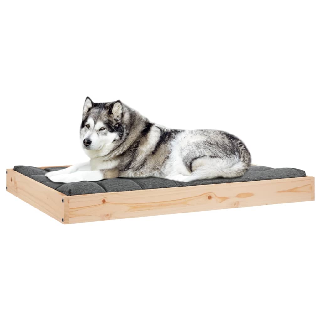 hundeseng 101,5x74x9 cm massivt fyrretræ