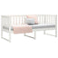daybed uden madras 80x200 cm massivt fyrretræ hvid