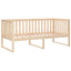 daybed med reol uden madras 100x200 cm massivt fyrretræ
