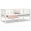 daybed med reol uden madras 100x200 cm massivt fyrretræ hvid