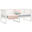 daybed med reol uden madras 100x200 cm massivt fyrretræ hvid