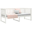 daybed med reol uden madras 75x190 cm massivt fyrretræ hvid