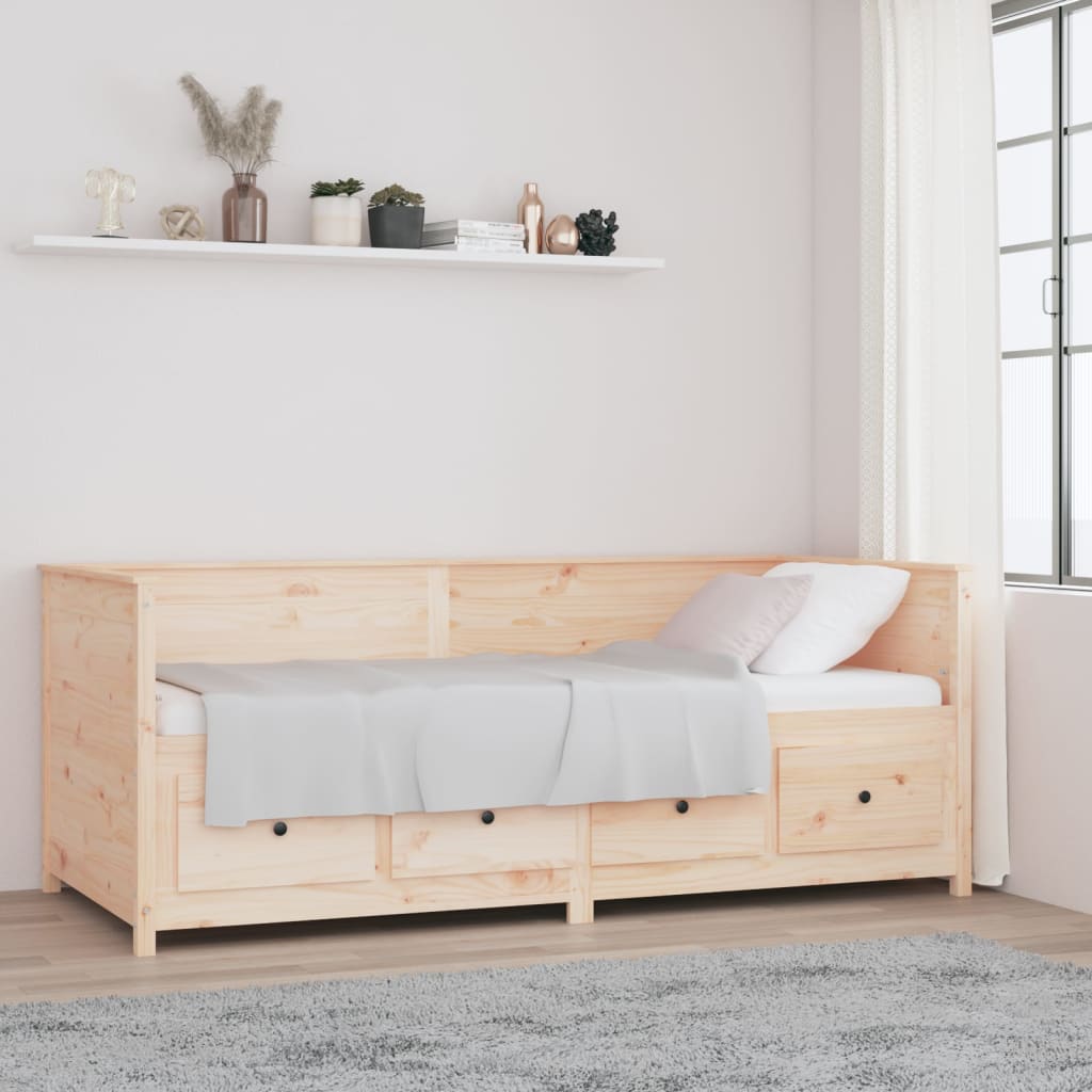 daybed uden madras 80x200 cm massivt fyrretræ