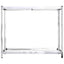 dækreol med 2 hylder 110x40x110 cm stål sølvfarvet