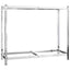 dækreoler 2 stk. med 2 hylder 110x40x110 cm stål sølvfarvet