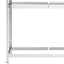 dækreol med 3 hylder 110x40x200 cm stål sølvfarvet