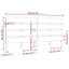 sengegavl 160x3x80 cm massivt fyrretræ hvid