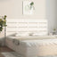 sengegavl 180x3x80 cm massivt fyrretræ hvid