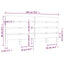 sengegavl 180x3x80 cm massivt fyrretræ hvid
