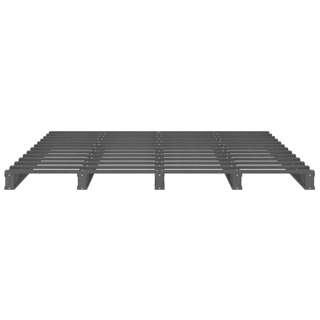 palleseng 120x200 cm massivt fyrretræ grå