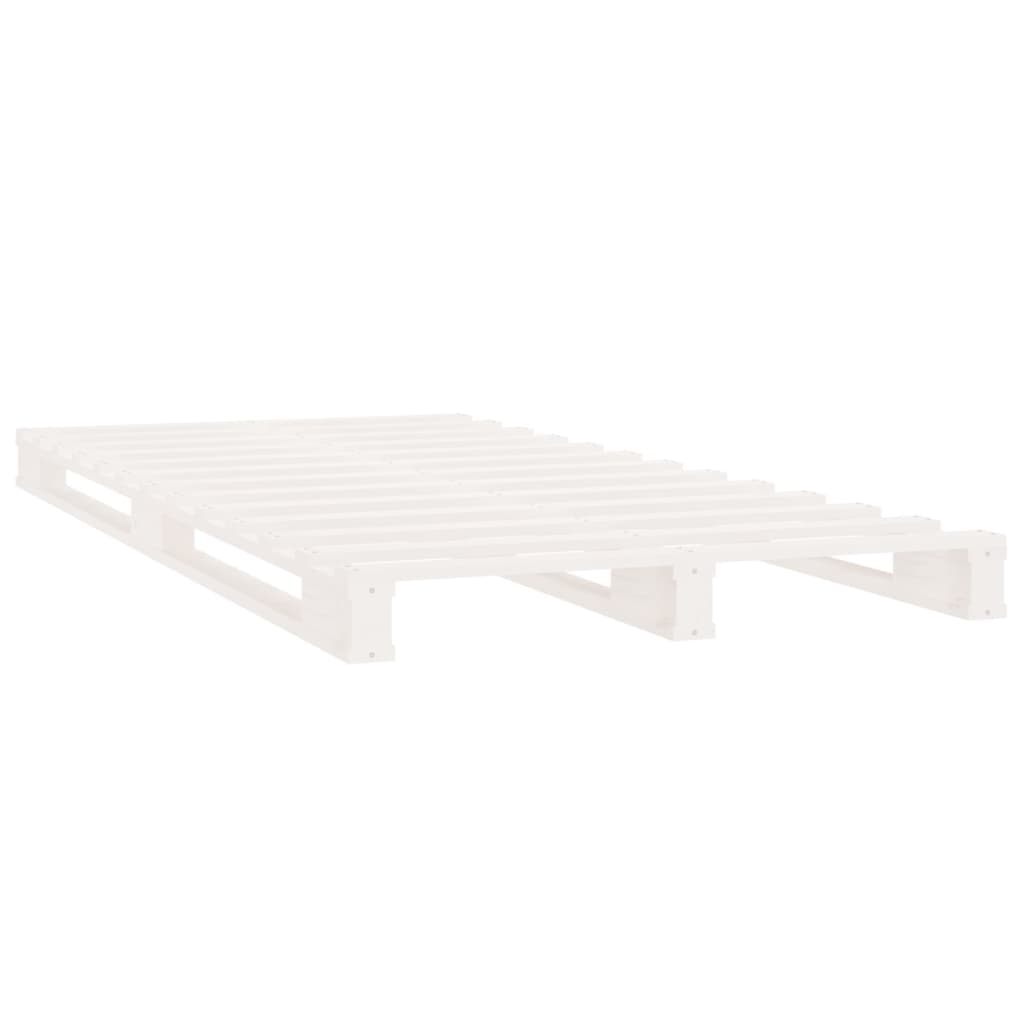 palleseng 75x190 cm Small Single massivt fyrretræ hvid