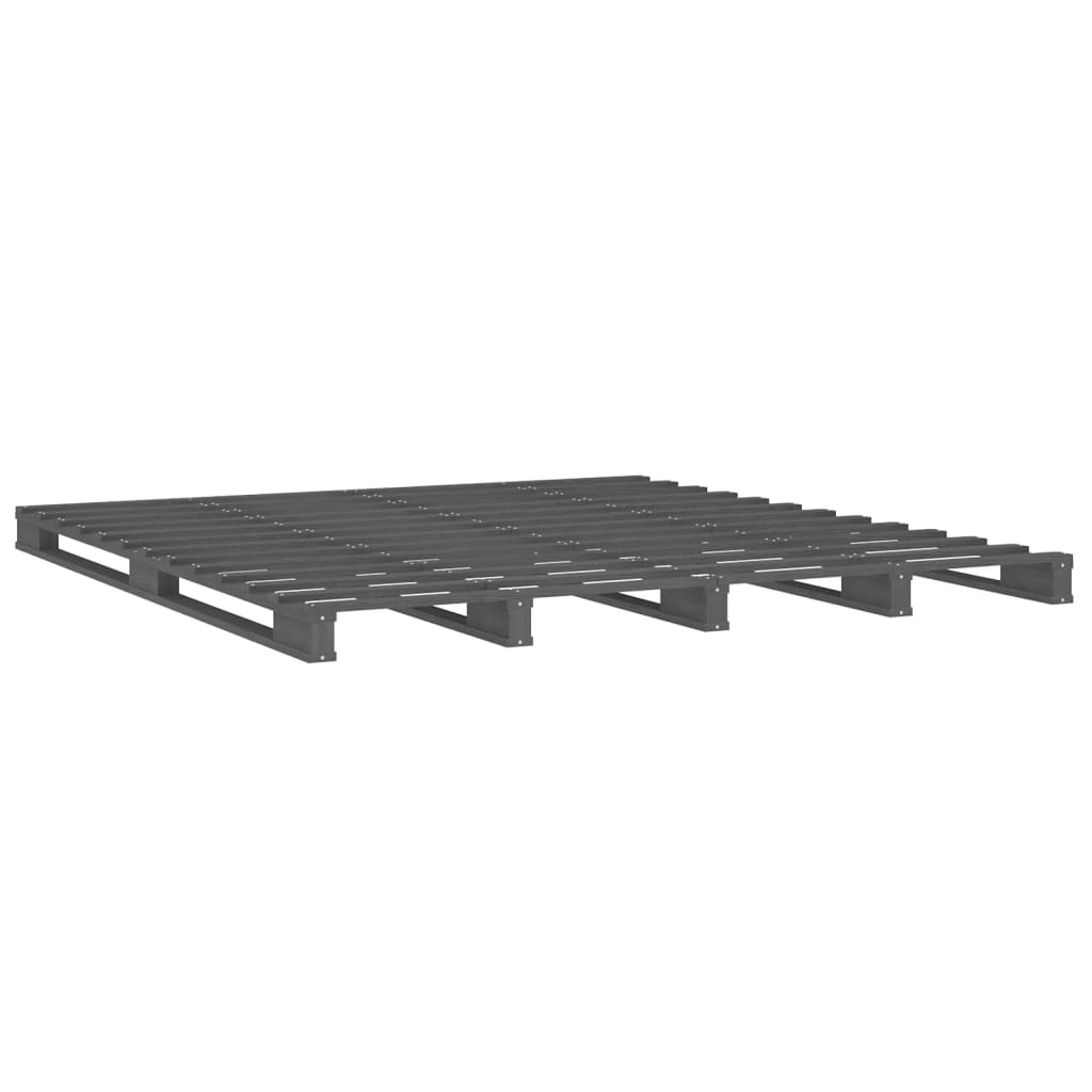 palleseng 120x190 cm Small Double massivt fyrretræ grå