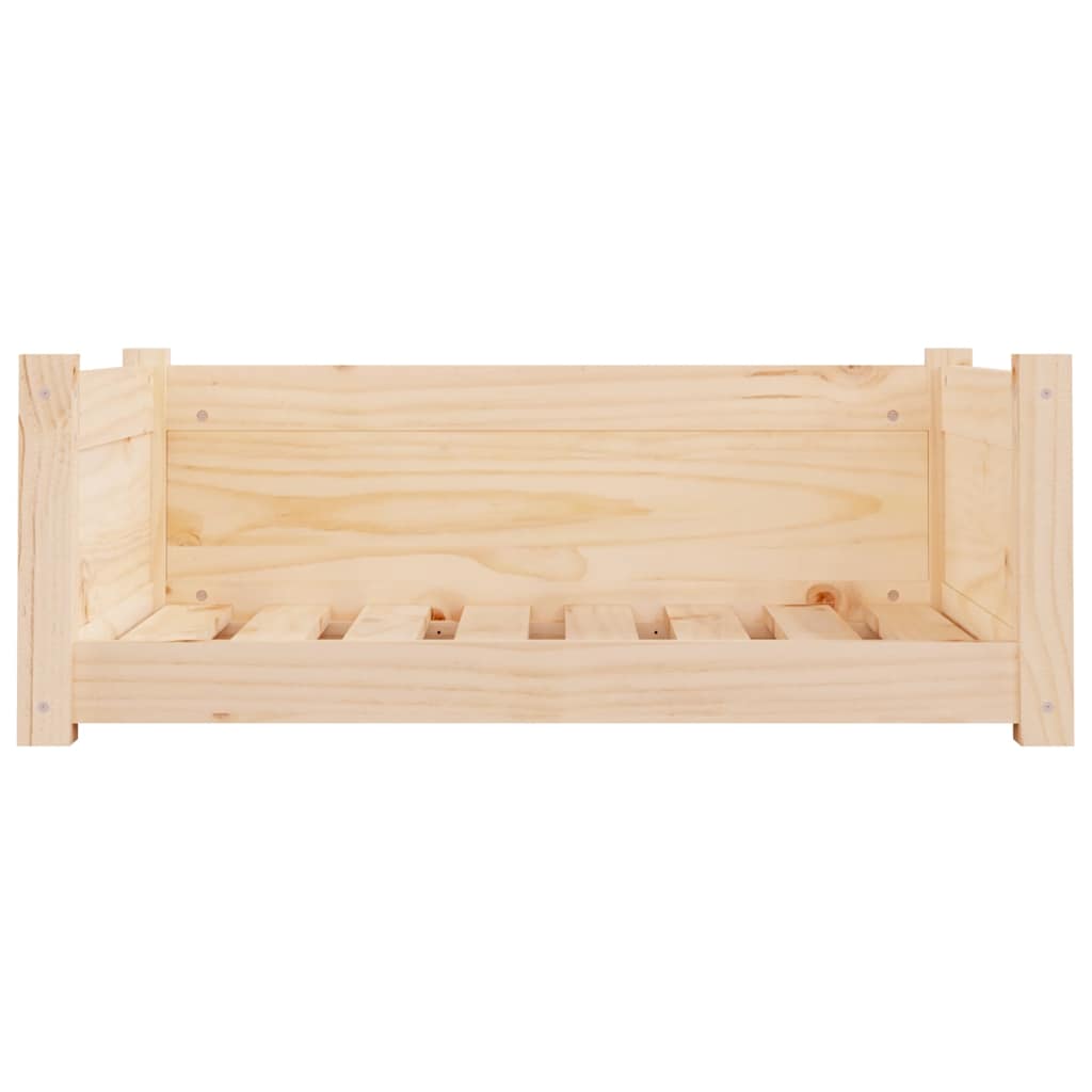hundeseng 75,5x55,5x28 cm massivt fyrretræ