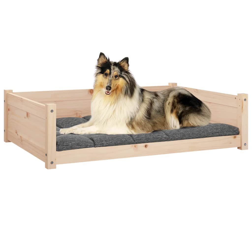 hundeseng 95,5x65,5x28 cm massivt fyrretræ