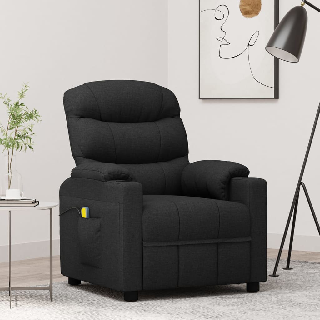 massagestol stof sort billede