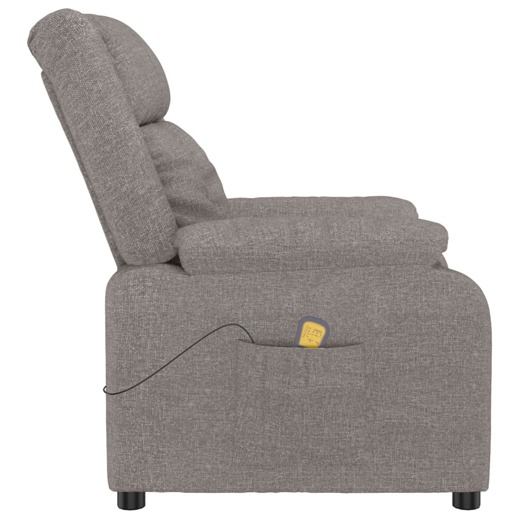 massagestol stof gråbrun