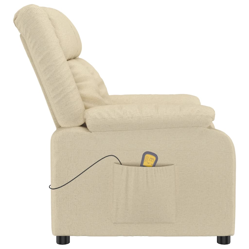 massagestol stof cremefarvet