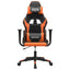 gamingstol m. massagefunktion kunstlæder sort og orange