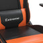 gamingstol m. massagefunktion kunstlæder sort og orange
