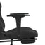 gamingstol med massagefunktion + fodstøtte stof sort